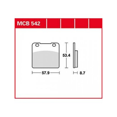 Garnituri frână TRW MCB542 Garnituri frână TRW MCB542