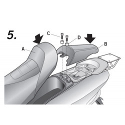 Kit pentru montaj cutie portbagaj  SHAD Y0M11T Kit pentru montaj cutie portbagaj  SHAD Y0M11T