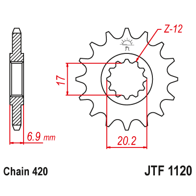 Pinion față JTF1120,10