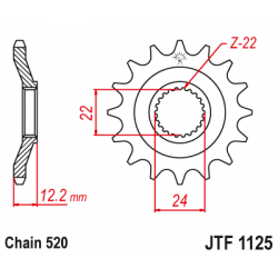 Pinion față JTF1125,17 Pinion față JTF1125,17