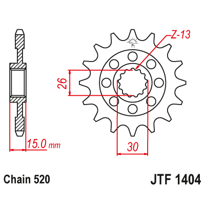 Pinion față JTF1404,15 Pinion față JTF1404,15