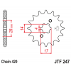 Pinion față JTF247,13
