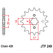 Pinion față JTF249,15 thumb