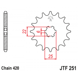 Pinion față JTF251,16 Pinion față JTF251,16