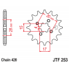 Pinion față JTF253,14