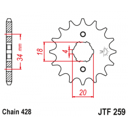 Pinion față JTF259,13 Pinion față JTF259,13