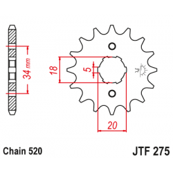 Pinion față JTF275,15