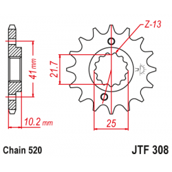 Pinion față JTF308,15 Pinion față JTF308,15
