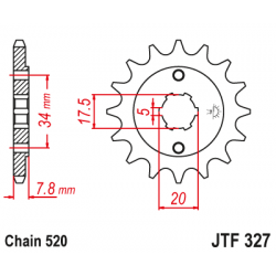 Pinion față JTF327,14 Pinion față JTF327,14