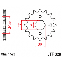 Pinion față JTF328,13 Pinion față JTF328,13