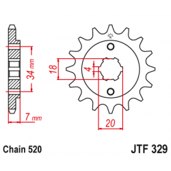 Pinion față JTF329,14