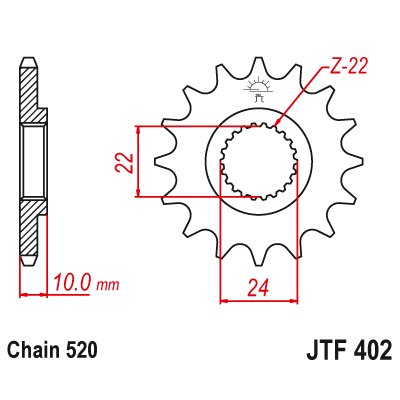 Pinion față JTF402,14 Pinion față JTF402,14