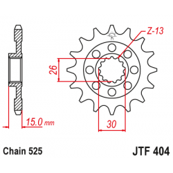 Pinion față JTF404,17 Pinion față JTF404,17