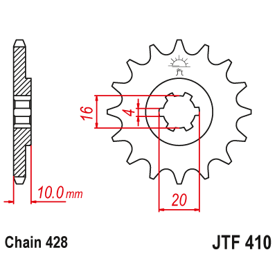 Pinion față JTF410,13 Pinion față JTF410,13