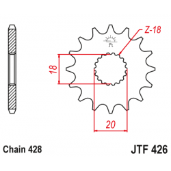 Pinion față JTF426,16 Pinion față JTF426,16