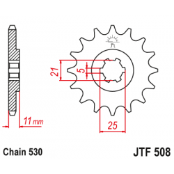 Pinion față JTF508,16