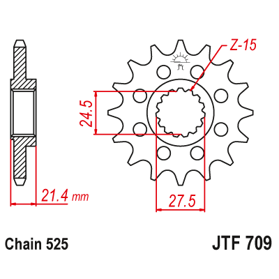 Pinion față JTF709,16 Pinion față JTF709,16