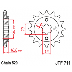 Pinion față JTF711,12