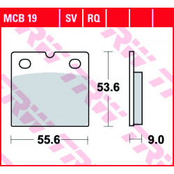 Garnituri frână TRW MCB19SV