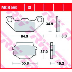 Garnituri frână TRW MCB560SI Garnituri frână TRW MCB560SI