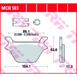 Garnituri frână TRW MCB583