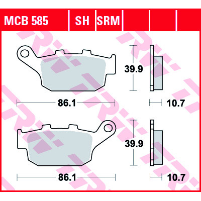 Garnituri frână TRW MCB585 Garnituri frână TRW MCB585