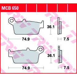 Garnituri frână TRW MCB650 Garnituri frână TRW MCB650
