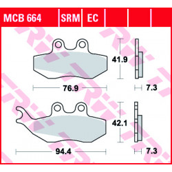 Garnituri frână TRW MCB664