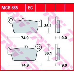 Garnituri frână TRW MCB665