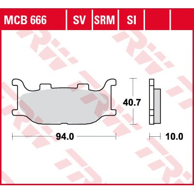 Garnituri frână TRW MCB666