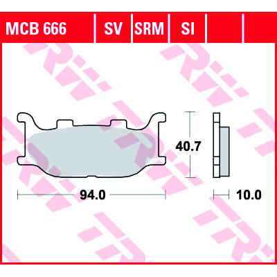 Garnituri frână TRW MCB666SV