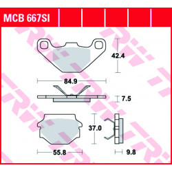 Garnituri frână TRW MCB667SI