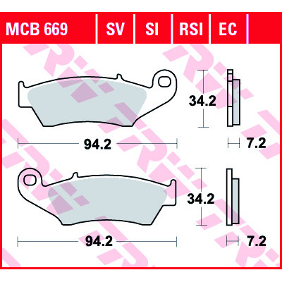 Garnituri frână TRW MCB669SV