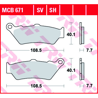 Garnituri frână TRW MCB671SH