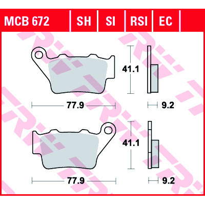 Garnituri frână TRW MCB672