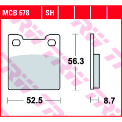 Garnituri frână TRW MCB678 Garnituri frână TRW MCB678