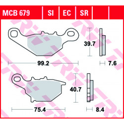 Garnituri frână TRW MCB679SR Garnituri frână TRW MCB679SR