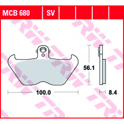 Garnituri frână TRW MCB680SV
