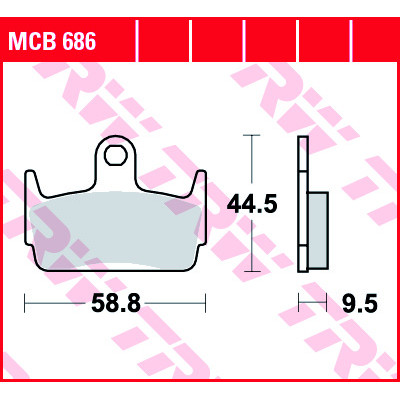 Garnituri frână TRW MCB686 Garnituri frână TRW MCB686