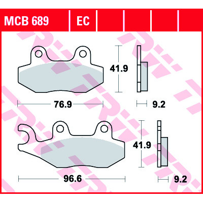 Garnituri frână TRW MCB689 Garnituri frână TRW MCB689