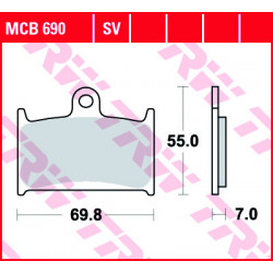 Garnituri frână TRW MCB690