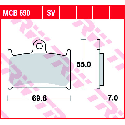 Garnituri frână TRW MCB690 Garnituri frână TRW MCB690