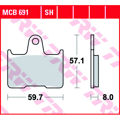 Garnituri frână TRW MCB691SH Garnituri frână TRW MCB691SH