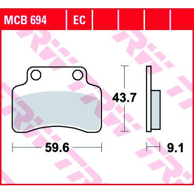 Garnituri frână TRW MCB694 Garnituri frână TRW MCB694