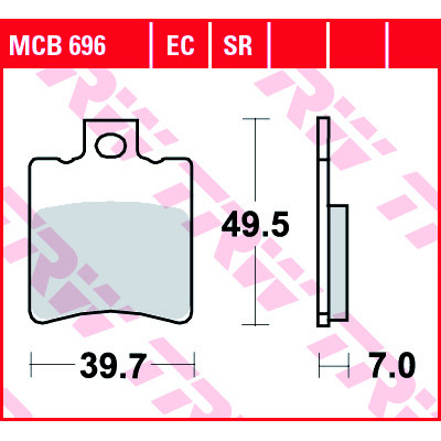 Garnituri frână TRW MCB696 Garnituri frână TRW MCB696