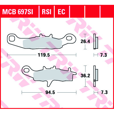 Garnituri frână TRW MCB697SI Garnituri frână TRW MCB697SI