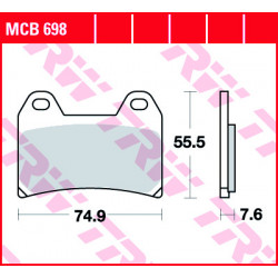 Garnituri frână TRW MCB698 Garnituri frână TRW MCB698