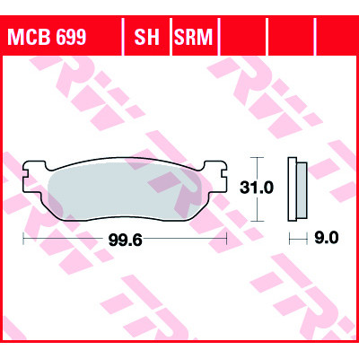 Garnituri frână TRW MCB699SRM Garnituri frână TRW MCB699SRM