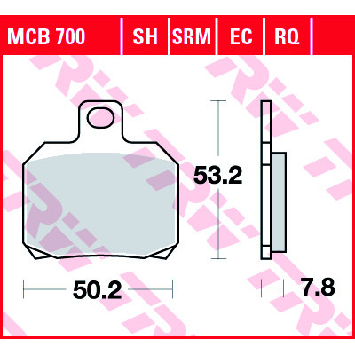 Garnituri frână TRW MCB700 Garnituri frână TRW MCB700