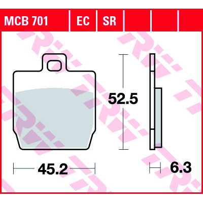 Garnituri frână TRW MCB701 Garnituri frână TRW MCB701